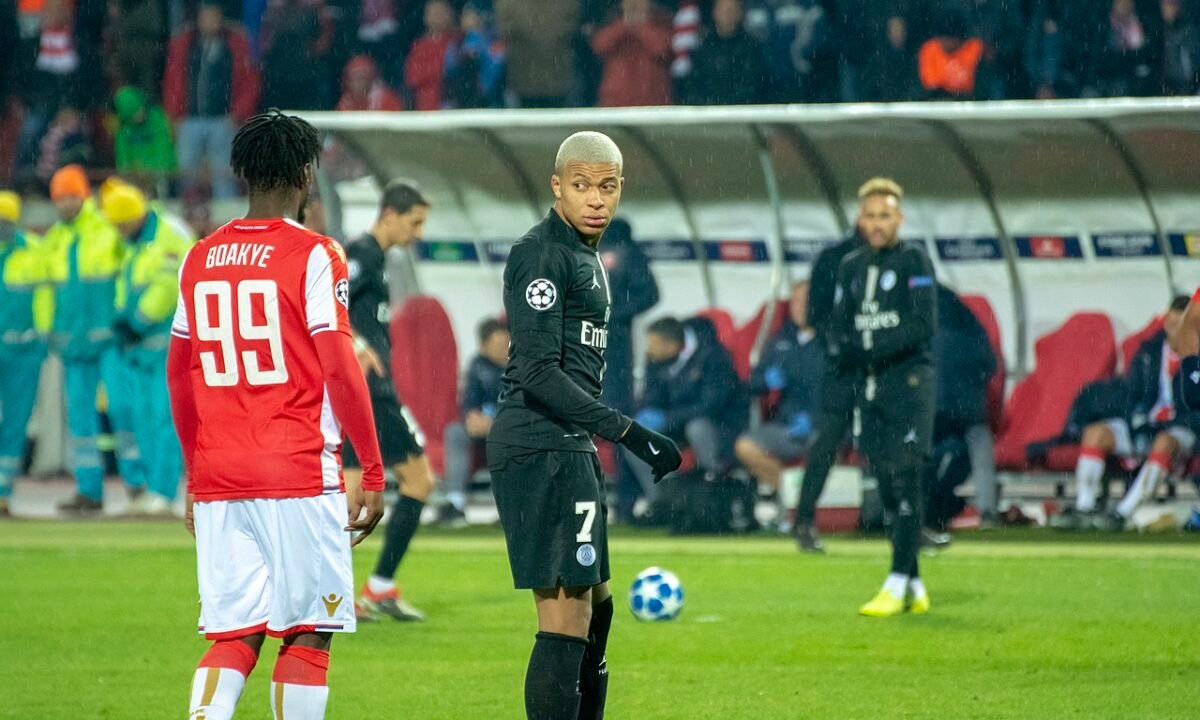 Kylian Mbappé in action
