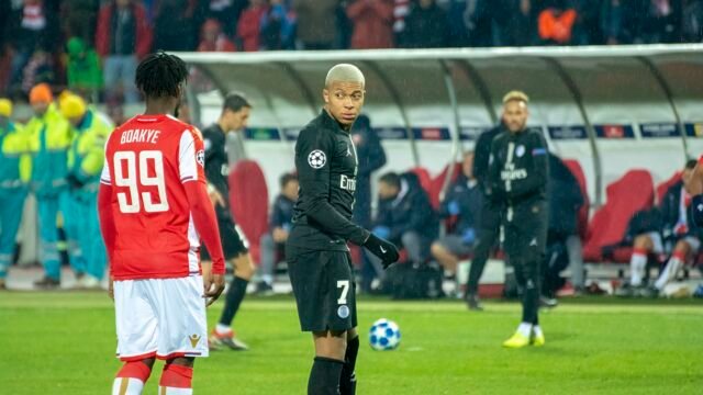 Kylian Mbappé in action
