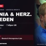 Bosnia and Herzegovina v Sweden Nations League preview card featuring Sweden coach Graham Potter