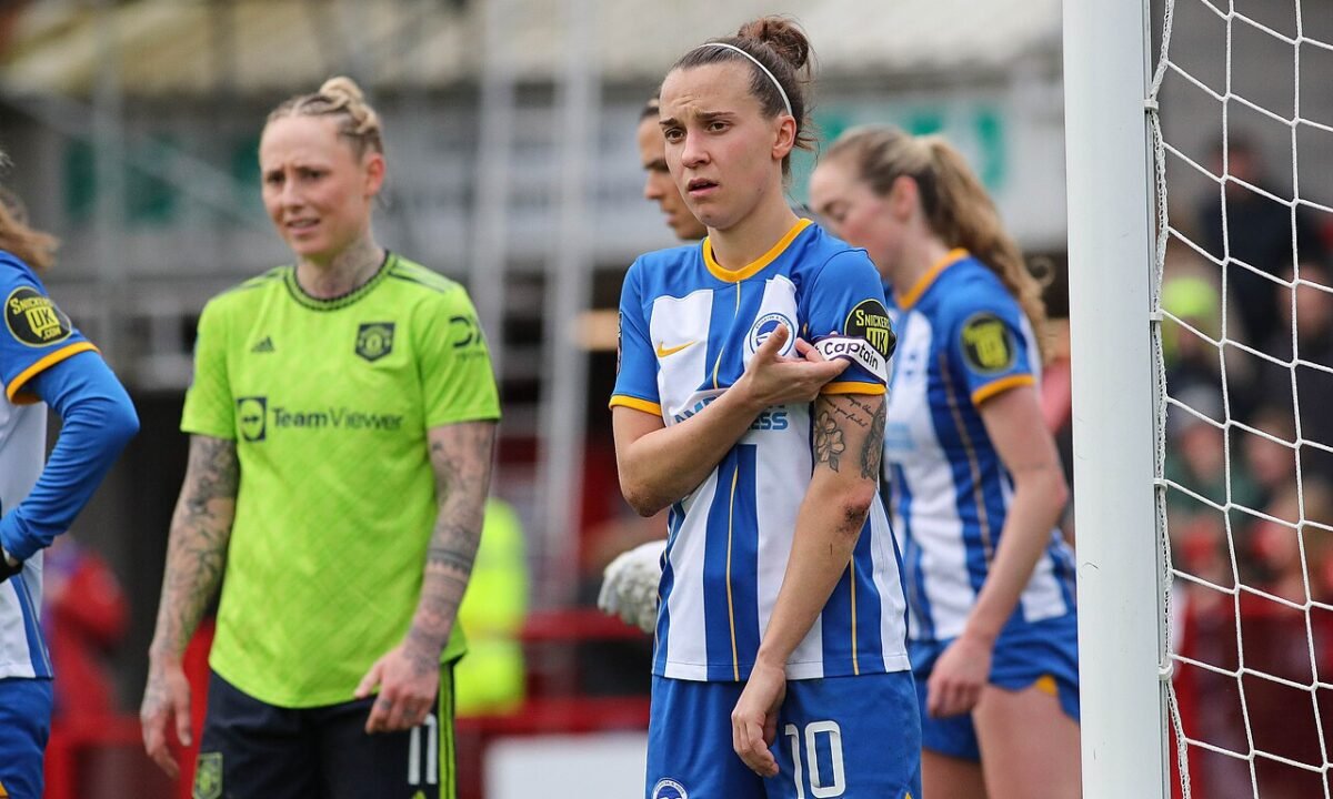 Julia Zigiotti Olme, scorer in Man Utd Women 1-0 Liverpool, pictured in WSL action