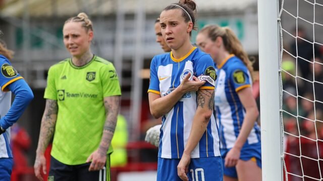Julia Zigiotti Olme, scorer in Man Utd Women 1-0 Liverpool, pictured in WSL action