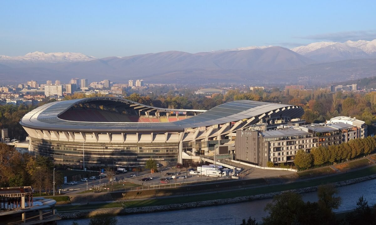 Toše Proeski Arena in Skopje, venue for North Macedonia 0-2 Scotland
